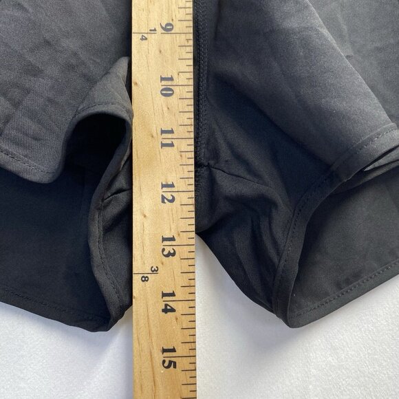 AFITNE Lined Elastic Waist Athletic Running Shorts Women Large Black Zip Pocket - Picture 6 of 14